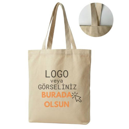 Baskılı Ham Bez Çanta