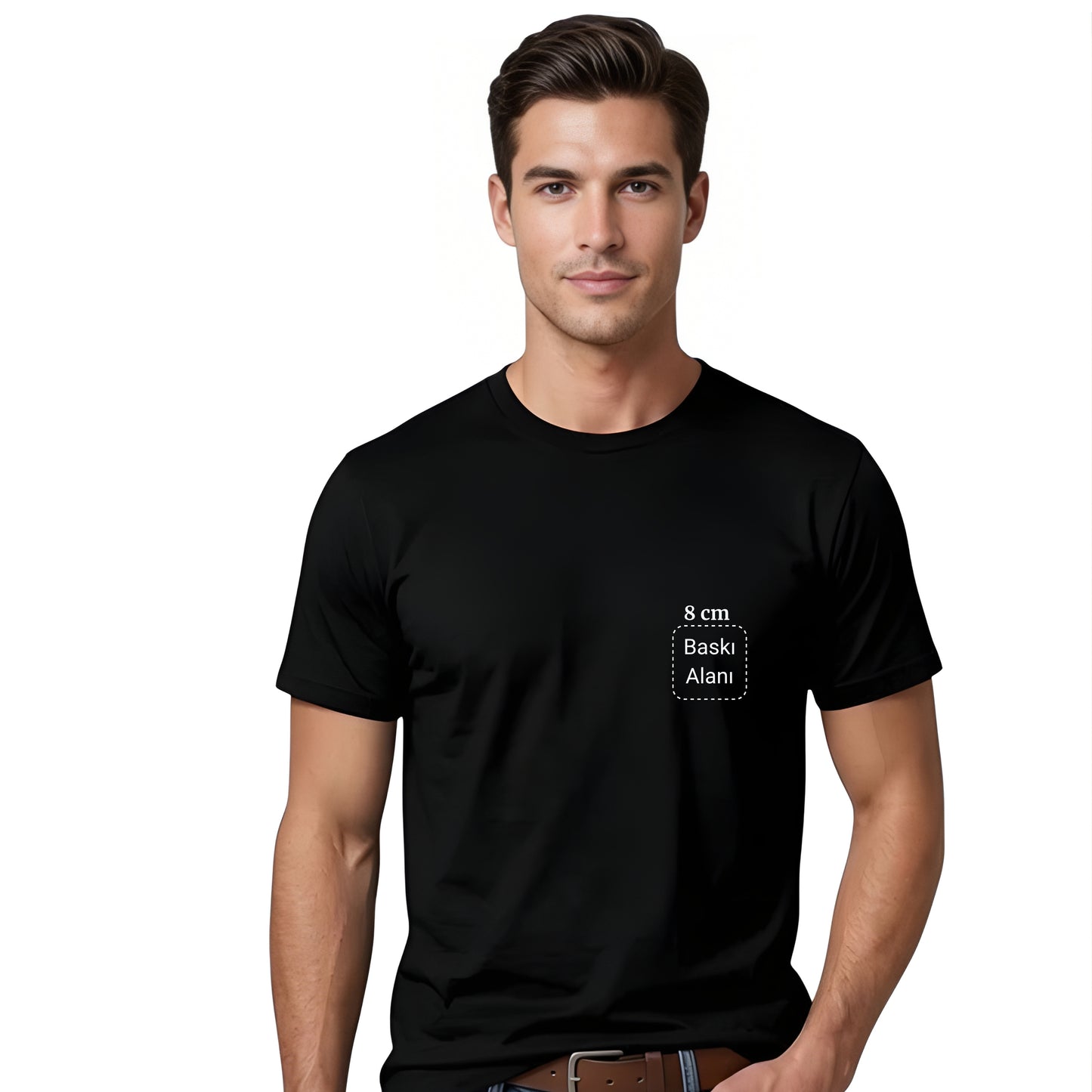 Baskılı Bisiklet Yaka Tişört