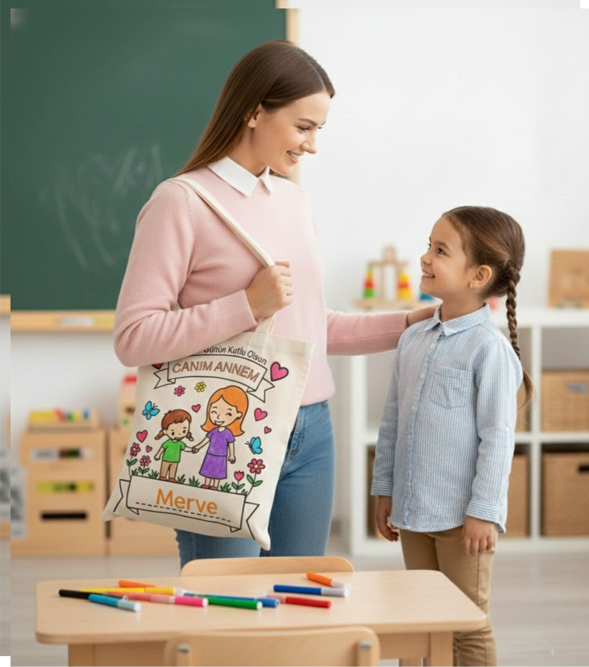 Anneler Günü’ne Özel – Anne İsmi Yazılan Çanta
